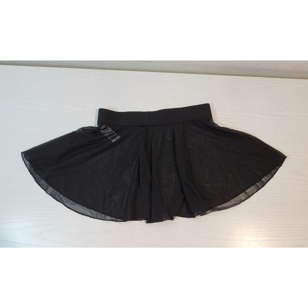 JUSTICE GIRL LIGHWEIGHT DOFTBLACK BALLET FOR GIRLS DANCE SIZE MEDIUM (10)